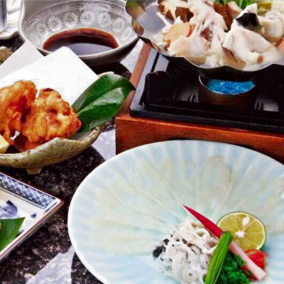 本町の寿司料理「谷ふじ」のふぐコース料理